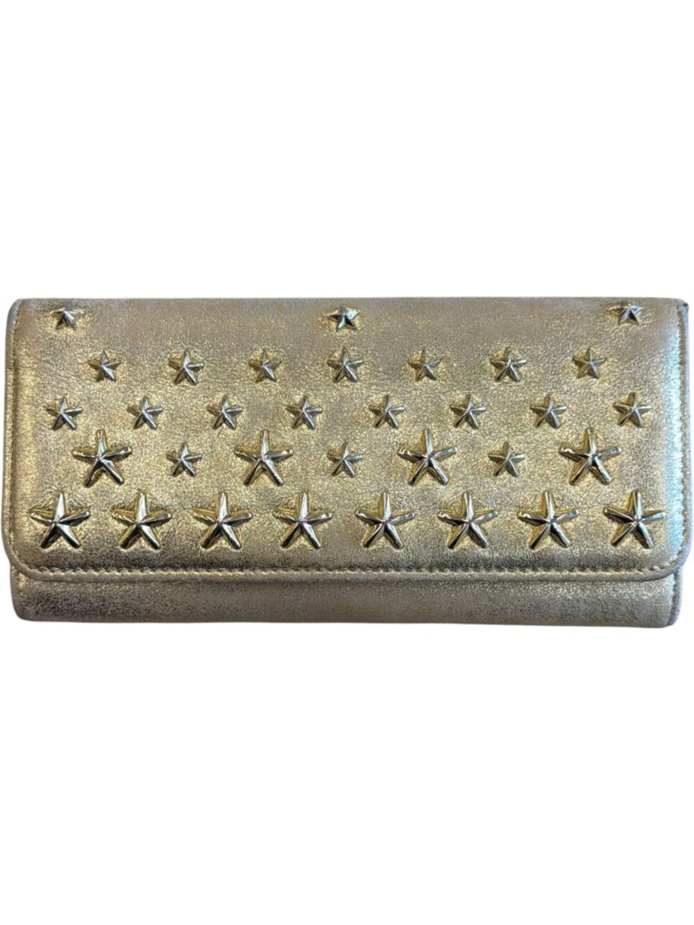 752168CR C1 Jimmy Choo Wallet Long Beige Leather